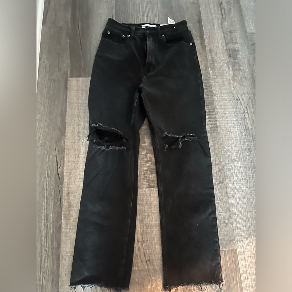 Black holey jeans